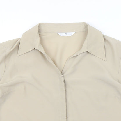 Preloved Essentials Womens Beige   Basic Button-Up Size 16 - Detail
