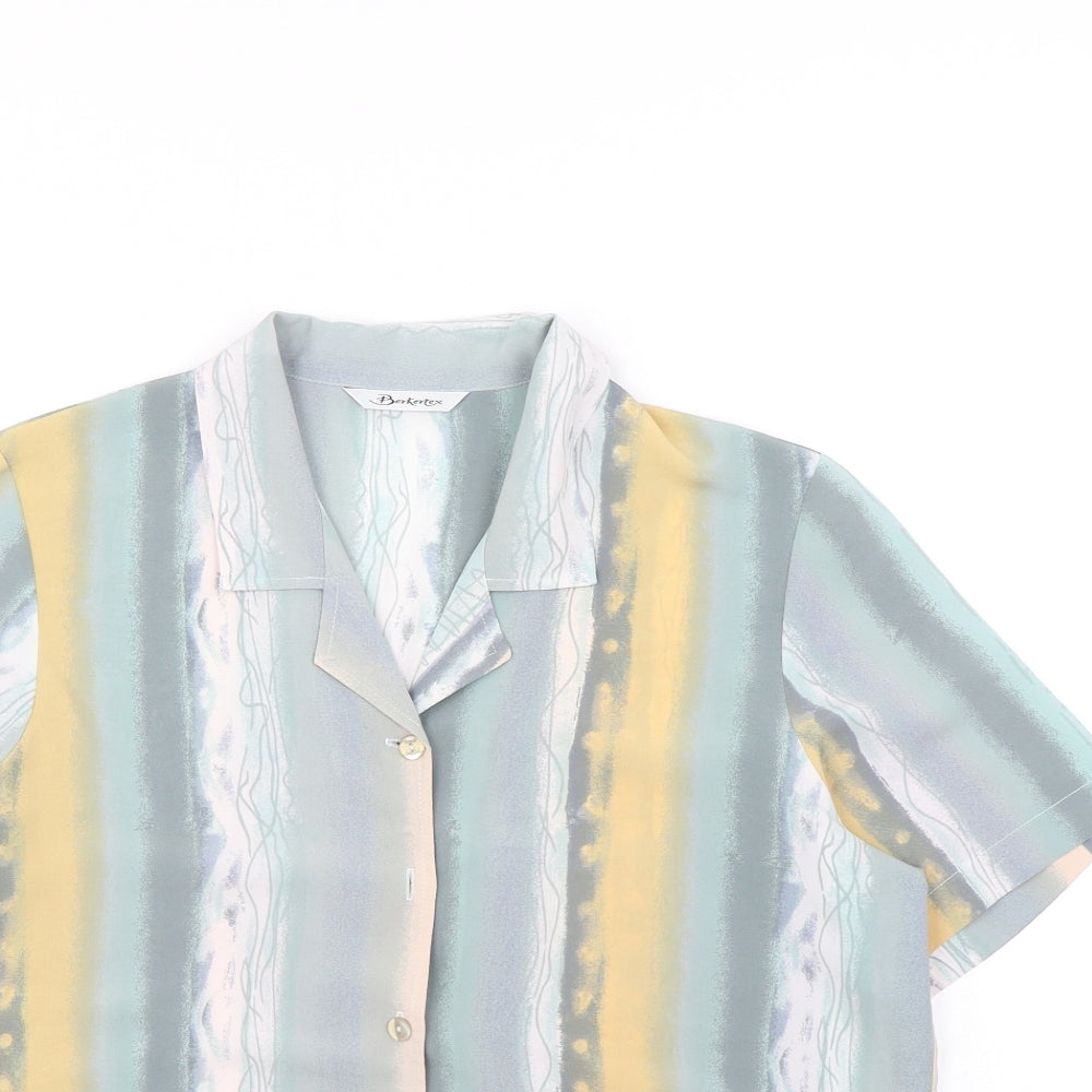 Berketex Womens Multicoloured Striped  Basic Button-Up Size 14