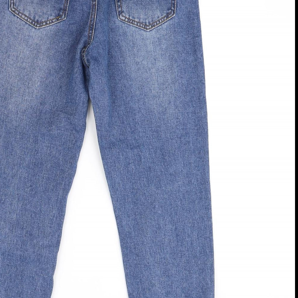 Boohoo Womens Blue   Straight Jeans Size 8 L28 in