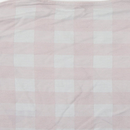 Preloved M&S Womens Pink Check  Pullover Jumper Size 14 - Label