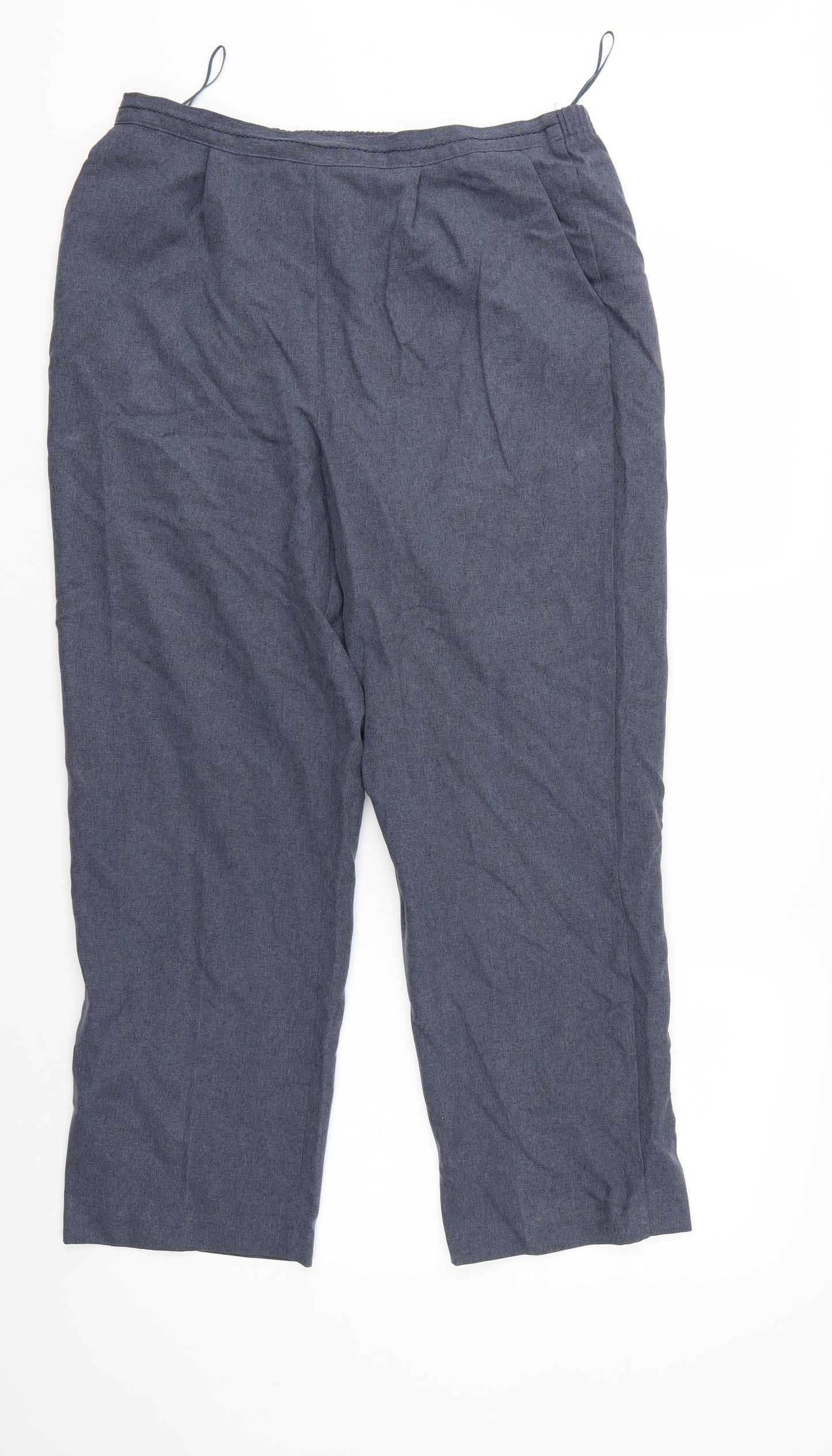 Bonmarché Womens Grey   Trousers  Size 14 L26 in - Elastic Waist