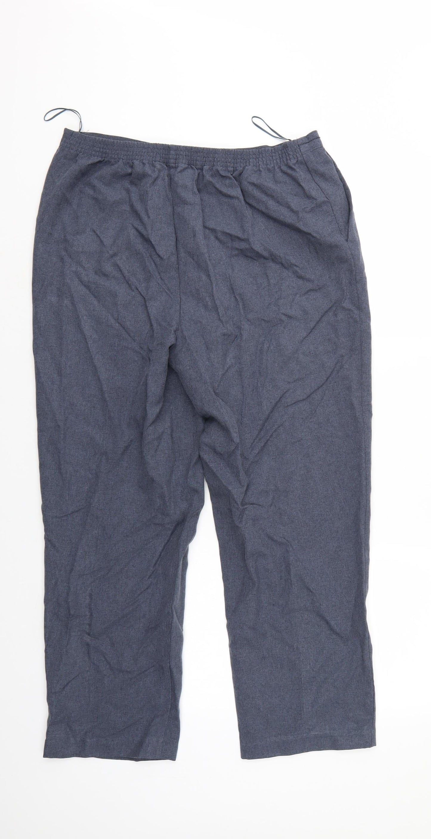 Bonmarché Womens Grey   Trousers  Size 14 L26 in - Elastic Waist