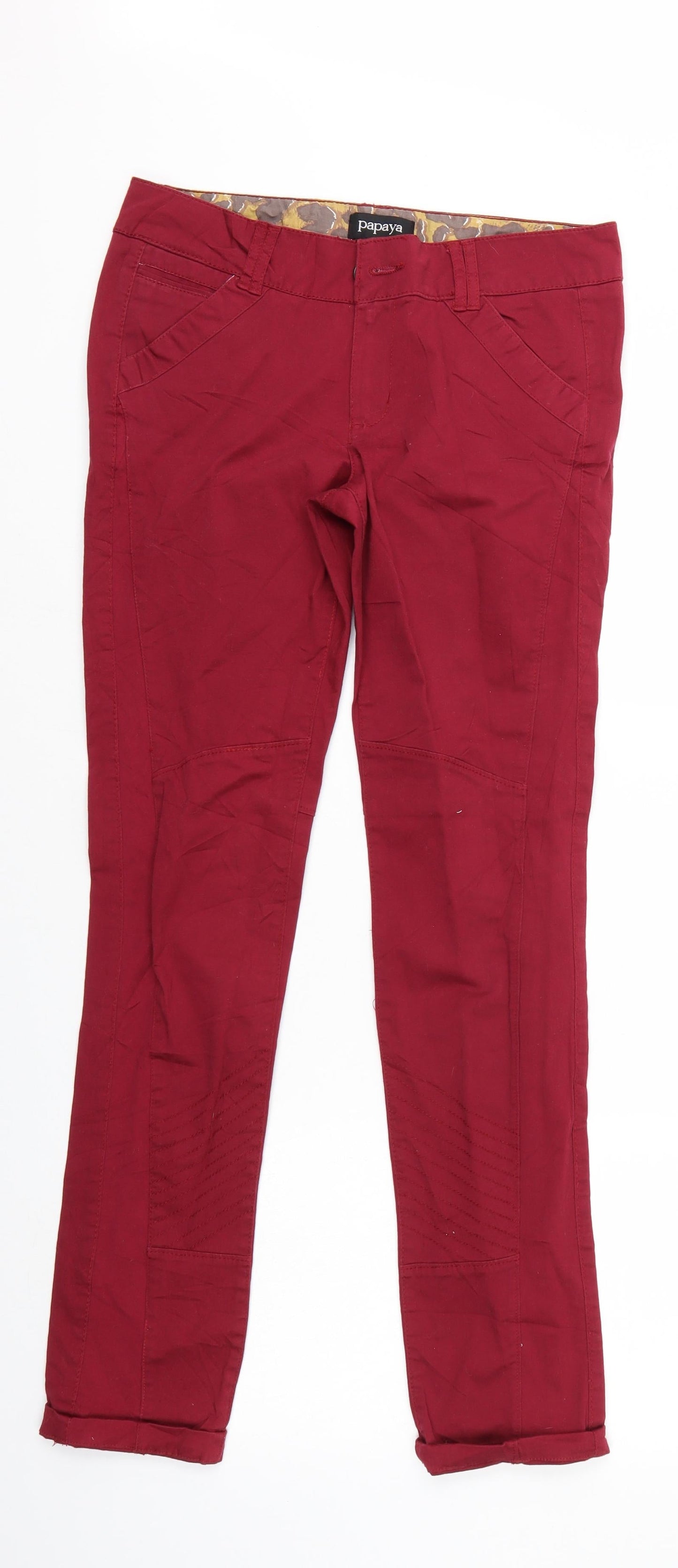 Papaya Womens Red   Straight Jeans Size 10 L29 in