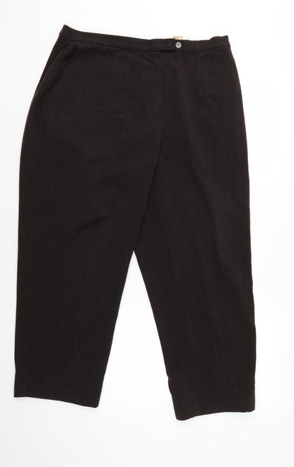 Preloved C&A Womens Brown   Trousers  Size 20 L27 in - Front