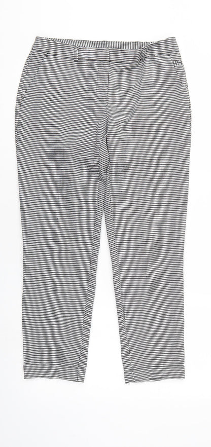 Preloved Dorothy Perkins Womens Multicoloured Check  Trousers  Size 8 L26 in - Front