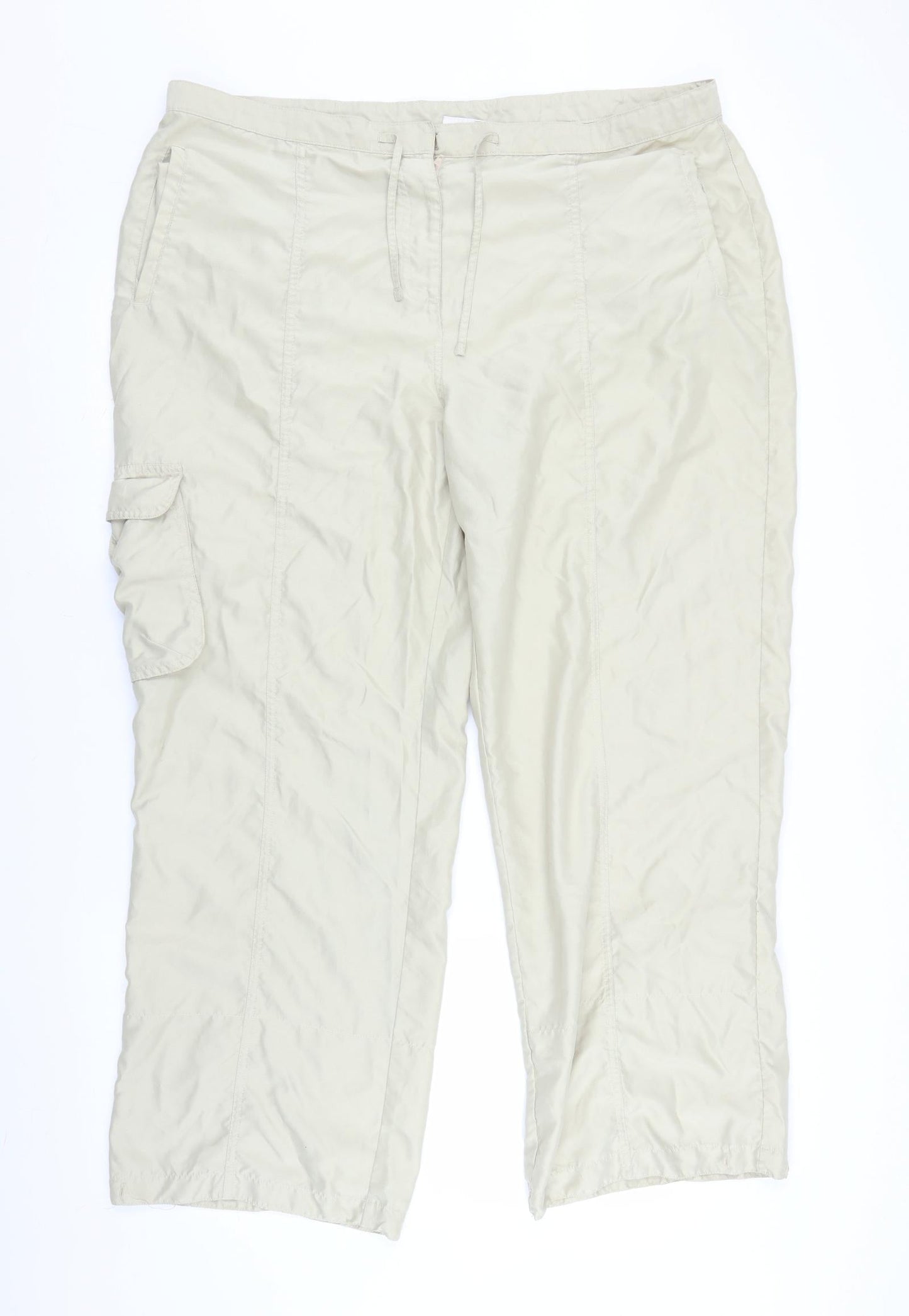 For Women Womens Yellow   Cargo Trousers Size 20 L28 in