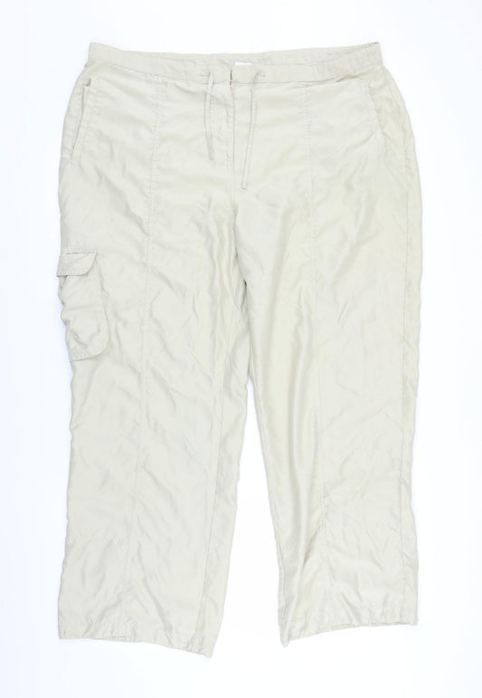 For Women Womens Yellow   Cargo Trousers Size 20 L28 in