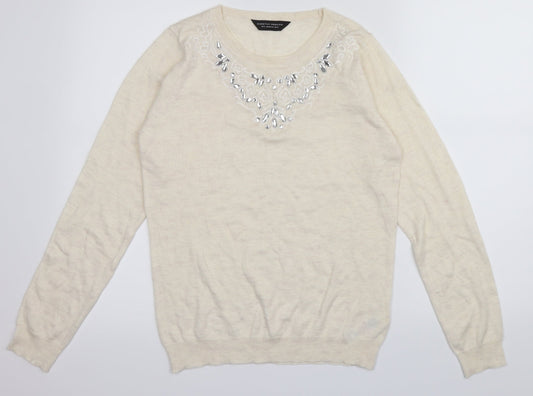 Dorothy Perkins Womens Ivory   Pullover Jumper Size 12