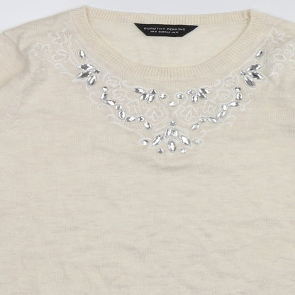 Preloved Dorothy Perkins Womens Ivory   Pullover Jumper Size 12 - Detail