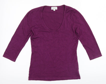 Preloved Seed Womens Purple   Pullover Jumper Size S - Front