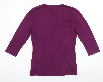 Preloved Seed Womens Purple   Pullover Jumper Size S - Back