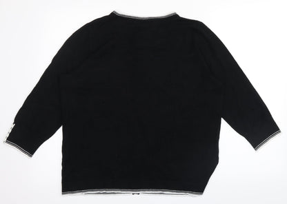 Preloved Classics Womens Black  Rayon Pullover Jumper Size 18 - Back