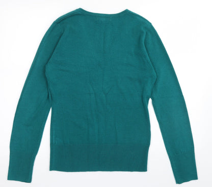 Preloved Debehams Womens Green   Pullover Jumper Size 10 - Back