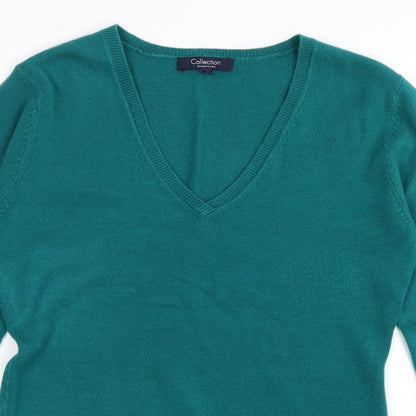 Preloved Debehams Womens Green   Pullover Jumper Size 10 - Detail