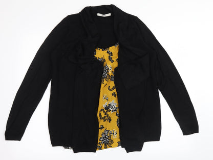 Preloved George` Womens Black   Cardigan Jumper Size 10  - blouse front - Front