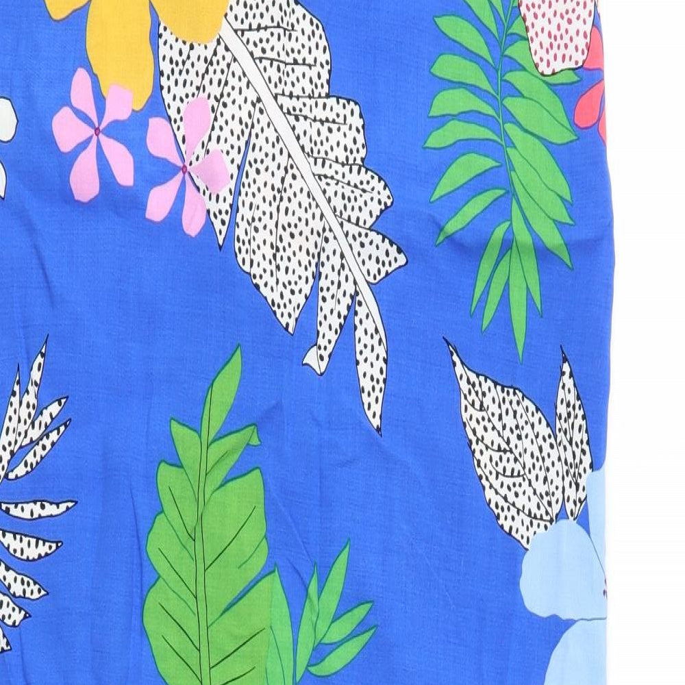 George Womens Blue Floral  Tank Dress  Size 12