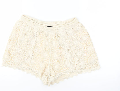 Preloved New Look Womens Beige   Hot Pants Shorts Size 10 - Front