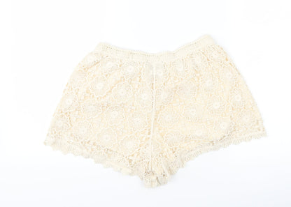 Preloved New Look Womens Beige   Hot Pants Shorts Size 10 - Back