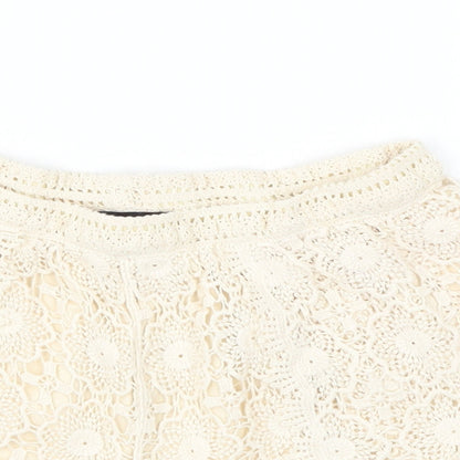 Preloved New Look Womens Beige   Hot Pants Shorts Size 10 - Detail