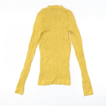 Preloved New Look Womens Yellow   Pullover Jumper Size 8 - Back