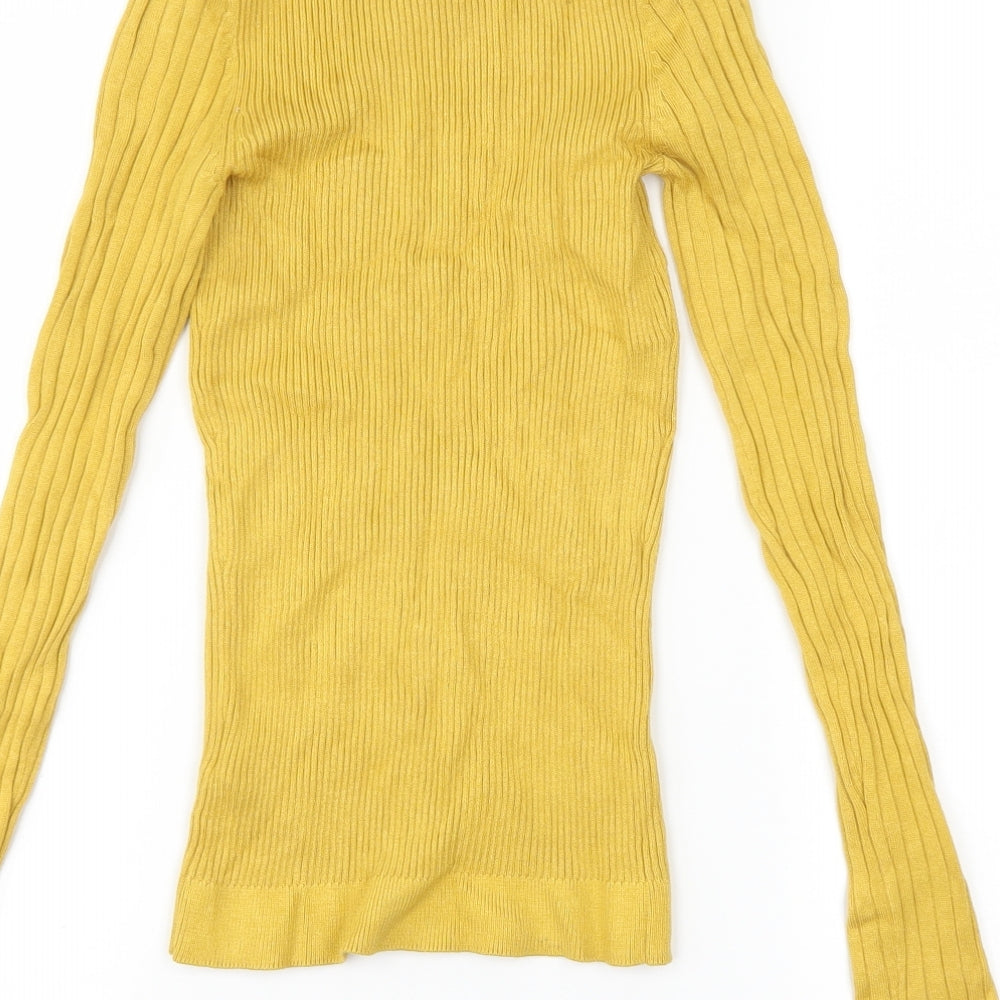 New Look Womens Yellow   Pullover Jumper Size 8