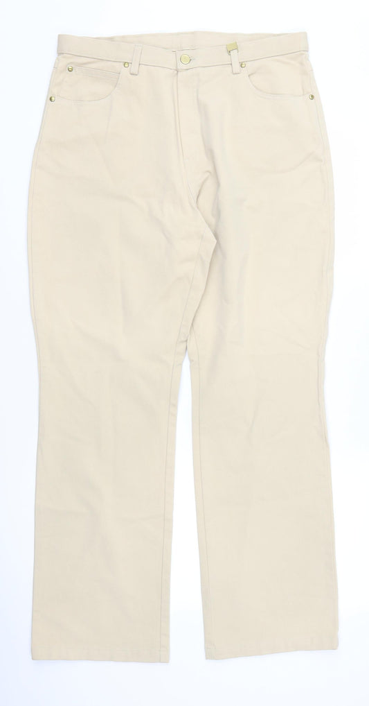 Marks and Spencer Womens Beige   Trousers  Size 16 L28 in