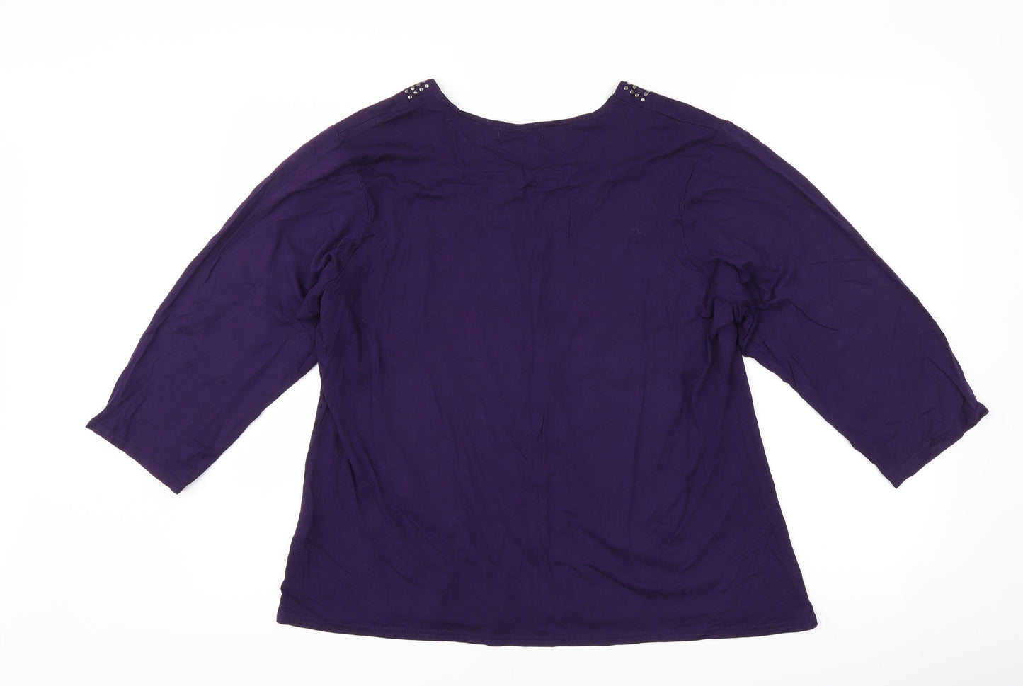 Preworn Womens Purple   Basic T-Shirt Size 20