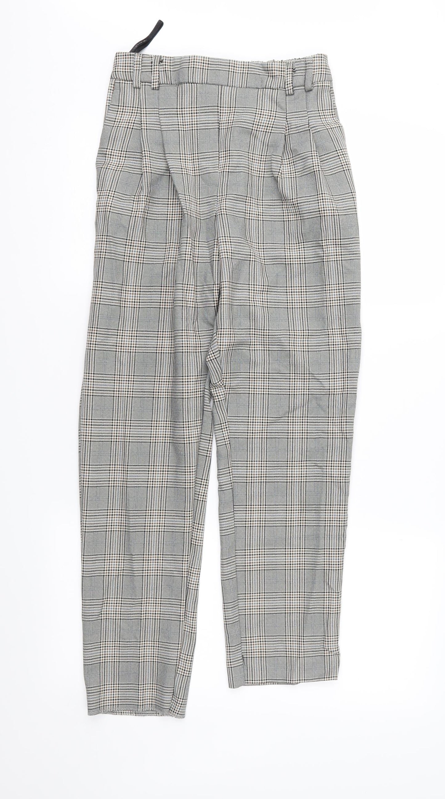 Atmosphere Womens Brown Check  Trousers  Size 8 L26 in