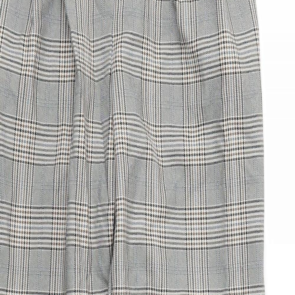 Atmosphere Womens Brown Check  Trousers  Size 8 L26 in