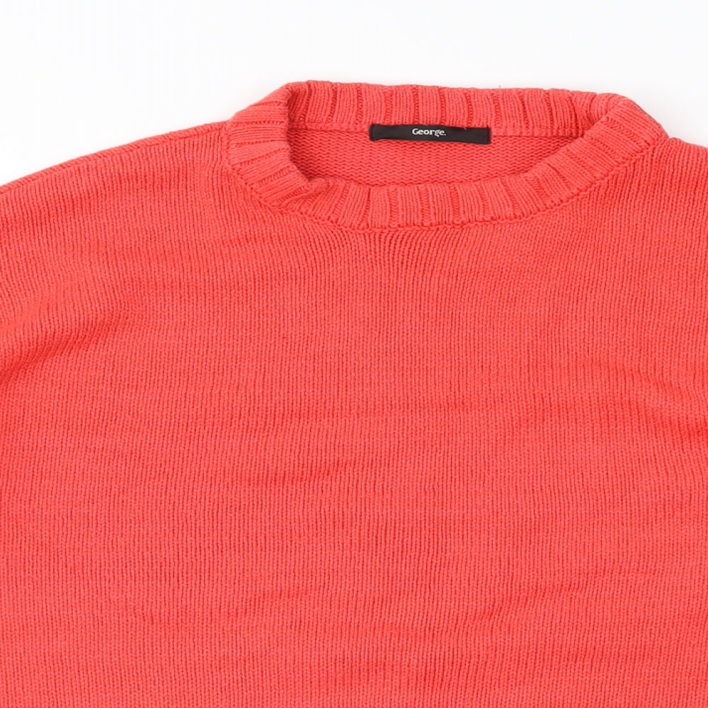 George Womens Red  Knit Pullover Jumper Size M