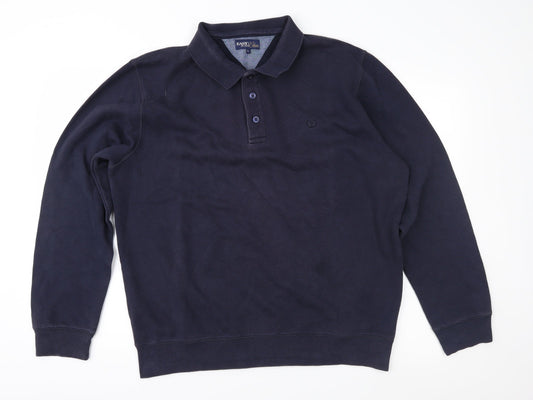 Easy Mens Blue   Pullover Sweatshirt Size L