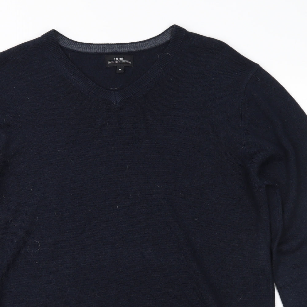 NEXT Mens Black  Knit Pullover Jumper Size M