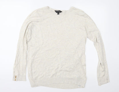 Preloved Dorothy Perkins Womens Beige  Knit Pullover Jumper Size 16 - Front