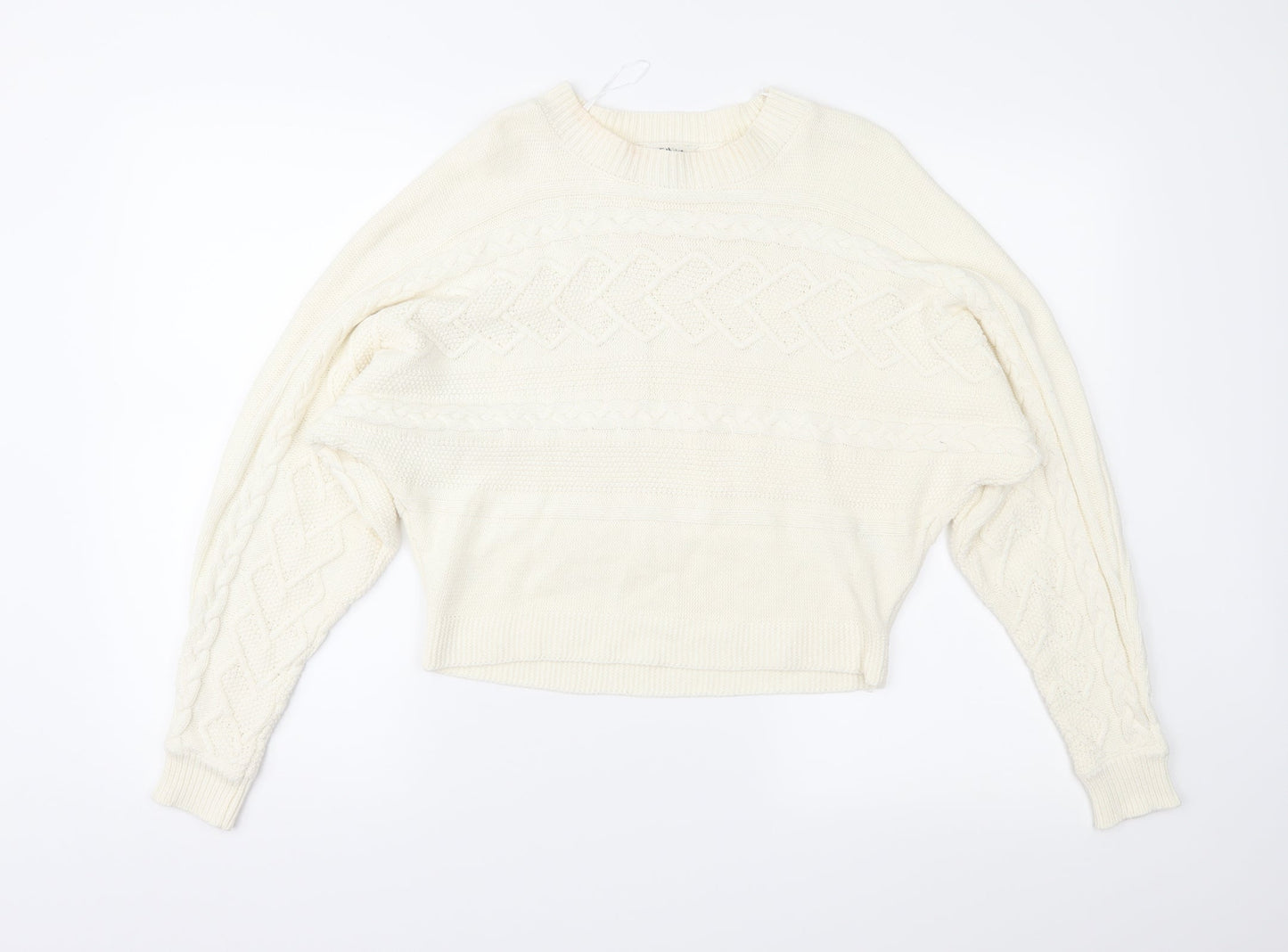 Miss Selfridge Womens Ivory  Knit Pullover Jumper Size 8