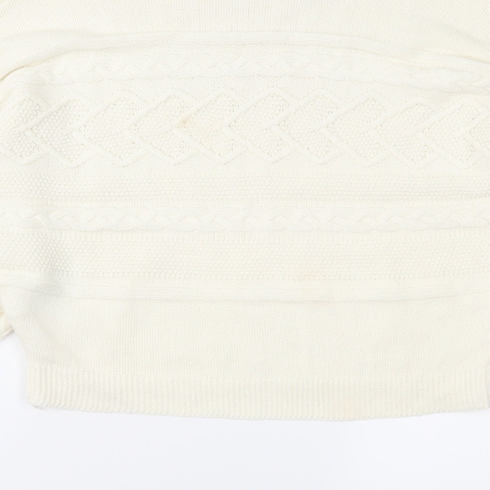 Miss Selfridge Womens Ivory  Knit Pullover Jumper Size 8