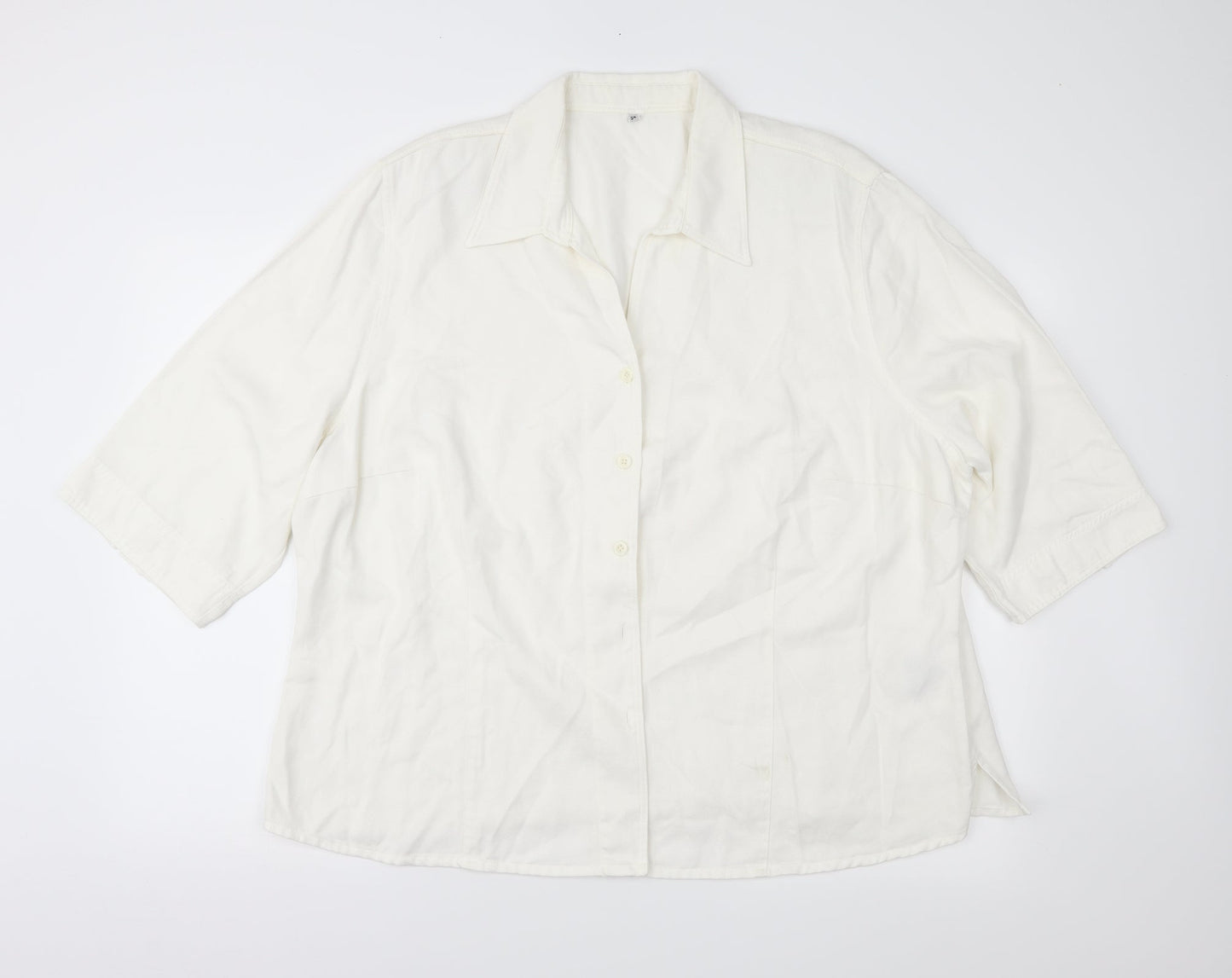 Preworn Womens Ivory   Basic Button-Up Size 26