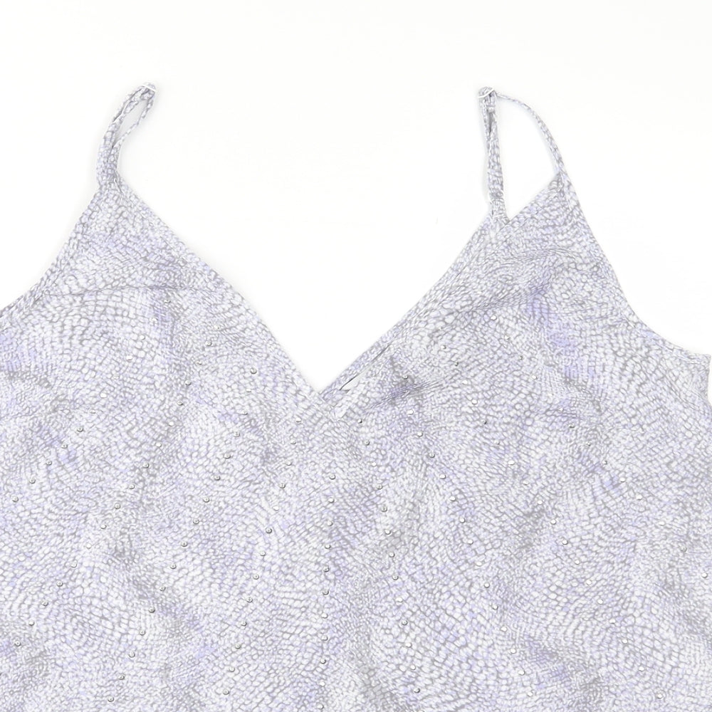 NEXT Womens Purple Geometric  Camisole Blouse Size 10