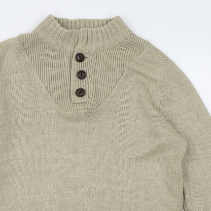 Preloved Twisted Soul Mens Beige    Jumper Size M - Detail