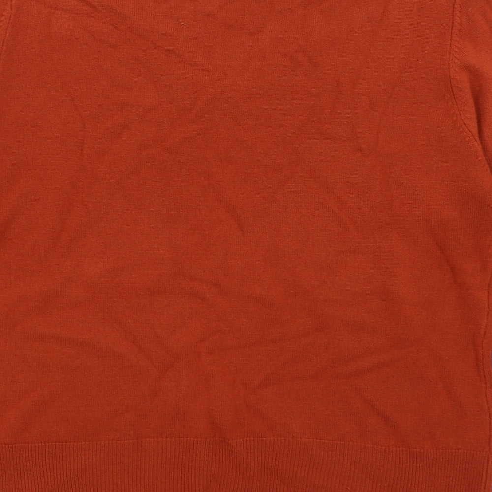 Klass Womens Orange   Basic T-Shirt Size L