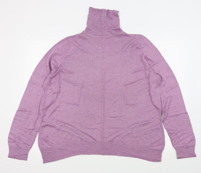 Preloved BHS Womens Purple   Basic T-Shirt Size 20 - Front