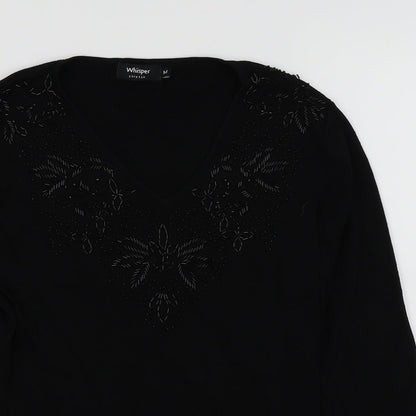Preloved Whisper Womens Black   Pullover Jumper Size M - Detail