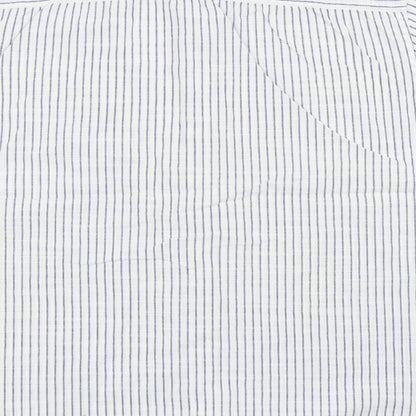 Preloved M&S Mens White Striped   Button-Up Size M - Label
