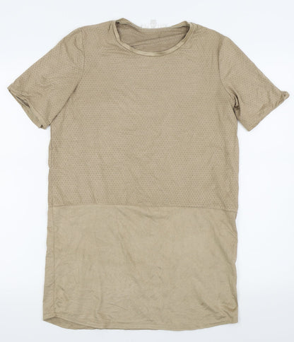 Preloved Missguided Womens Beige   Basic T-Shirt Size 10 - Front