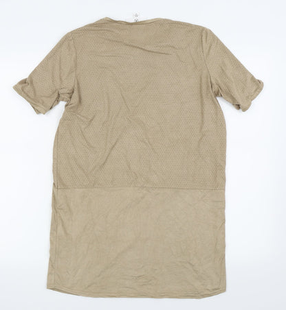 Preloved Missguided Womens Beige   Basic T-Shirt Size 10 - Back