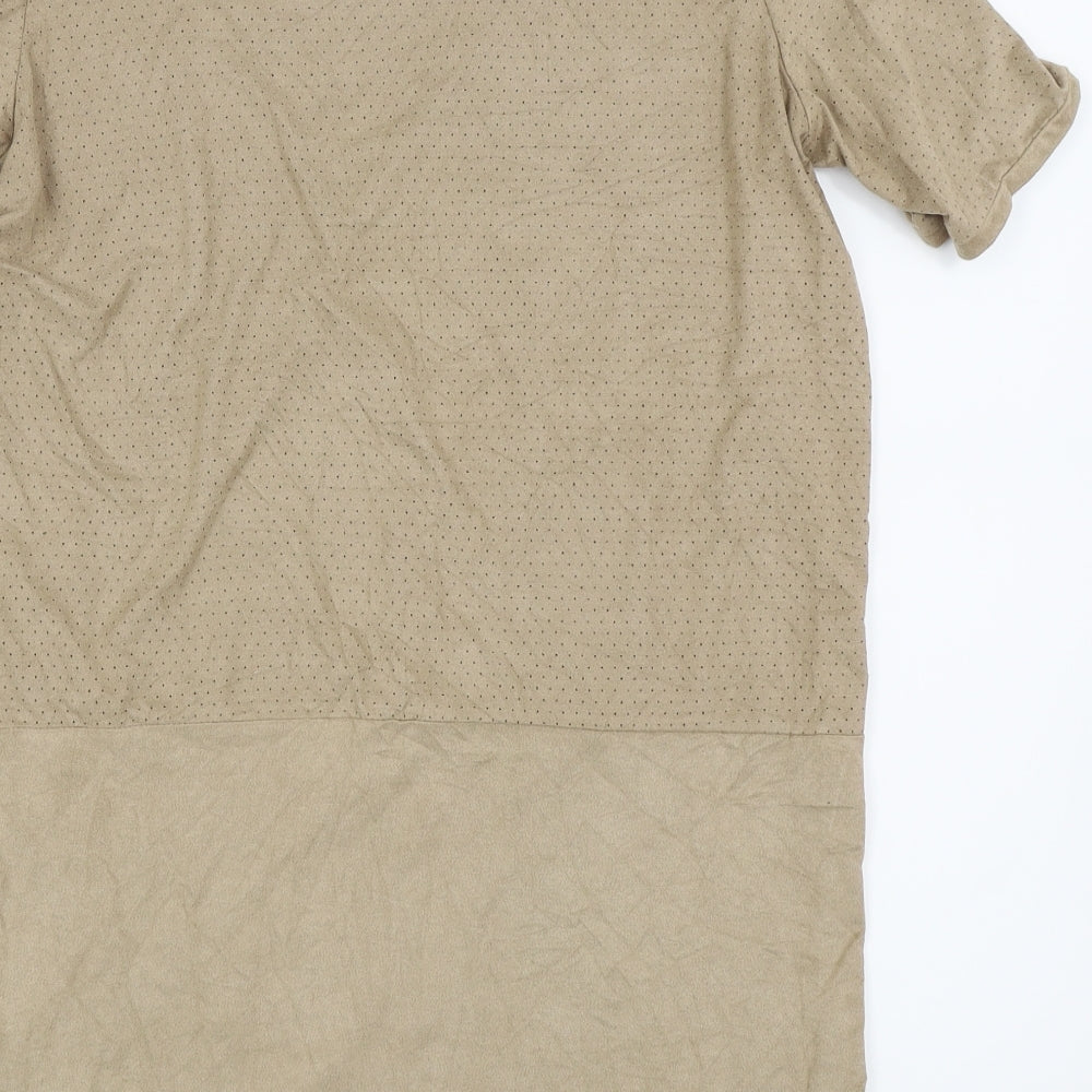 Missguided Womens Beige   Basic T-Shirt Size 10