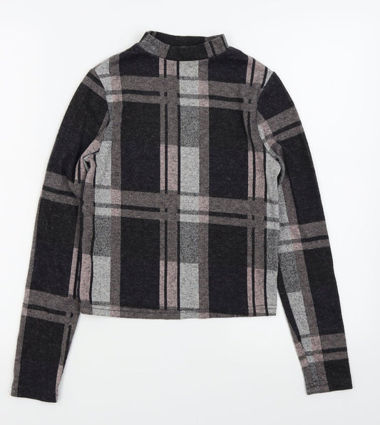 River Island Womens Multicoloured Check  Basic T-Shirt Size 10