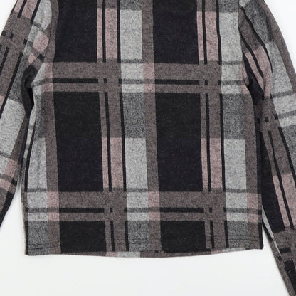 Preloved River Island Womens Multicoloured Check  Basic T-Shirt Size 10 - Label