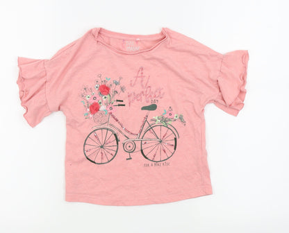 Preloved TU Girls Pink   Basic T-Shirt Size 9 Years - Front