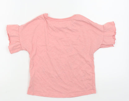 Preloved TU Girls Pink   Basic T-Shirt Size 9 Years - Back