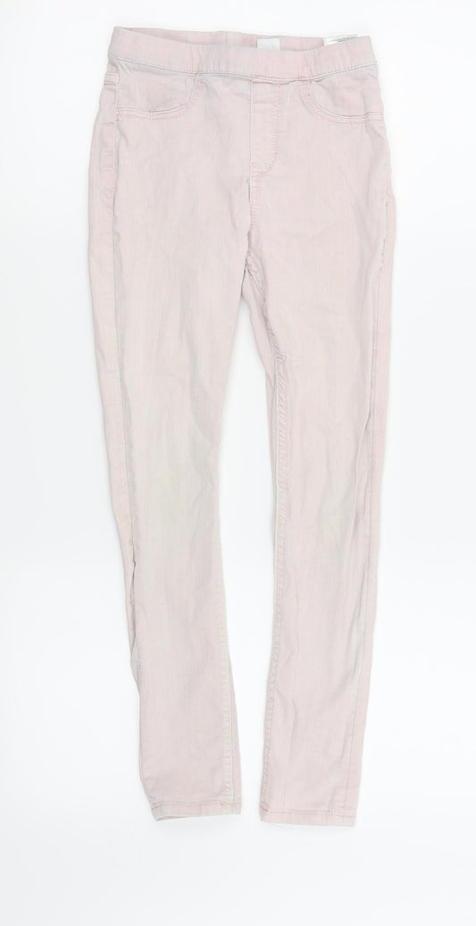 Preworn Girls Pink   Jegging Trousers Size 8-9 Years